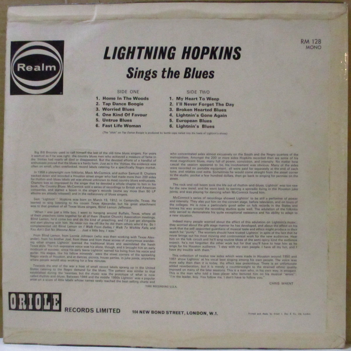 LIGHTNIN' HOPKINS (ライトニン・ホプキンス) - Lightning Hopkins