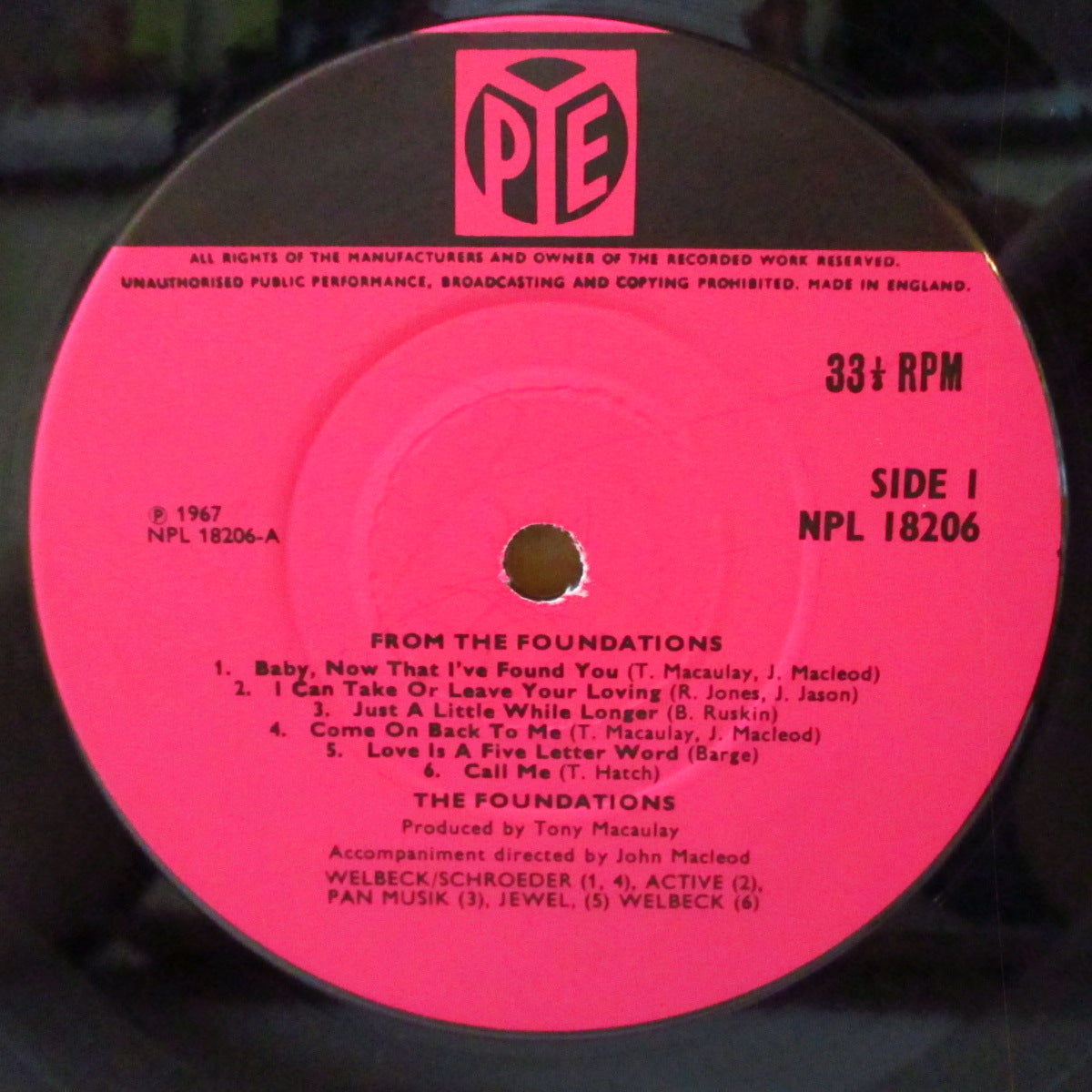 FOUNDATIONS (ザ・ファウンデーションズ)  - From The Foundations (UK '67 オリジナル・モノラル LP/表面コーティング3面折り返しジャケ)MODノーザン好き必聴のデビュー・アルバム