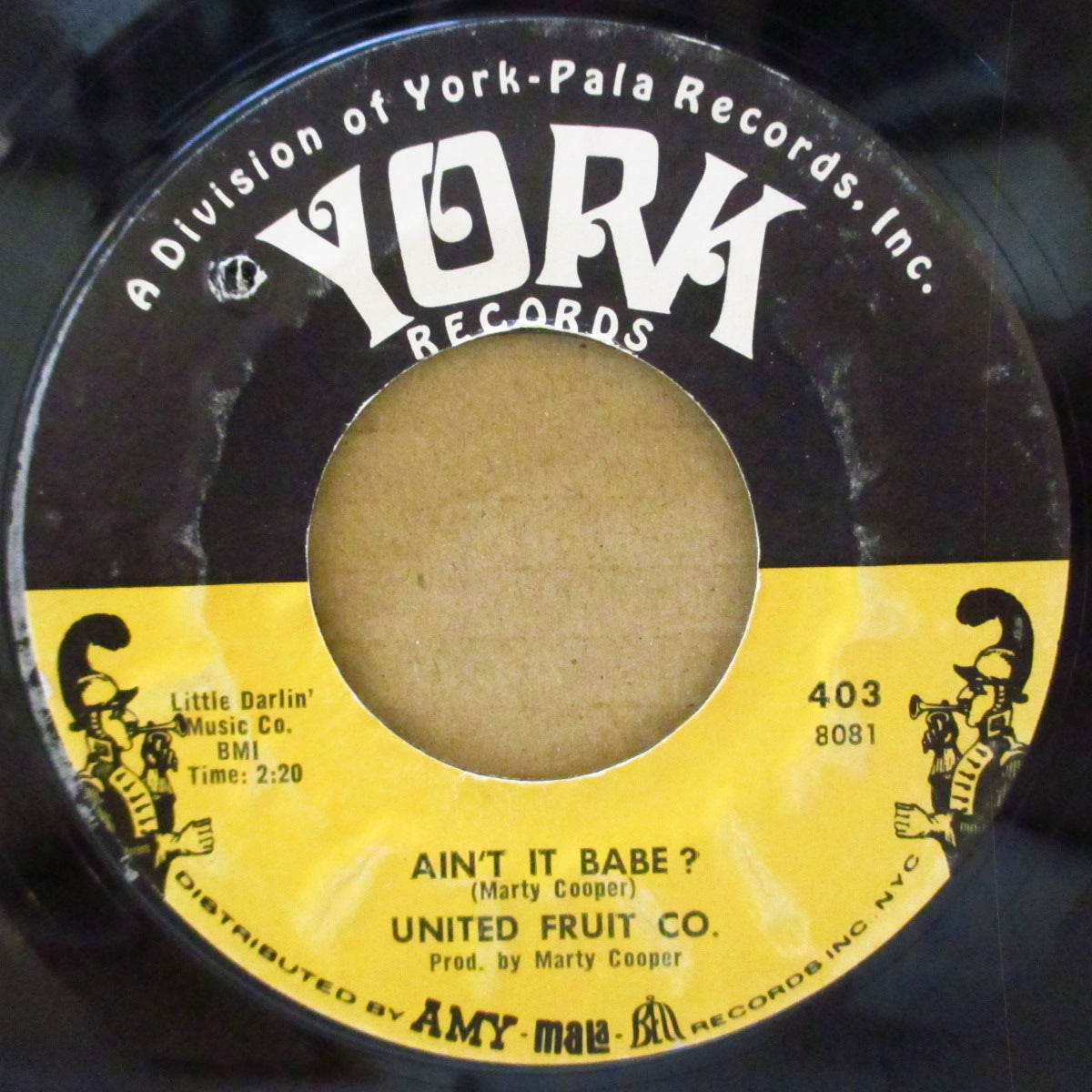 UNITED FRUIT CO. (ユナイテッド・フルーツ・カンパニー = ジェニファー・ウォーンズ在籍)  - Ain't It Babe ? (US '67 オリジナル 7インチ)美メロ・フォーキーポップ！