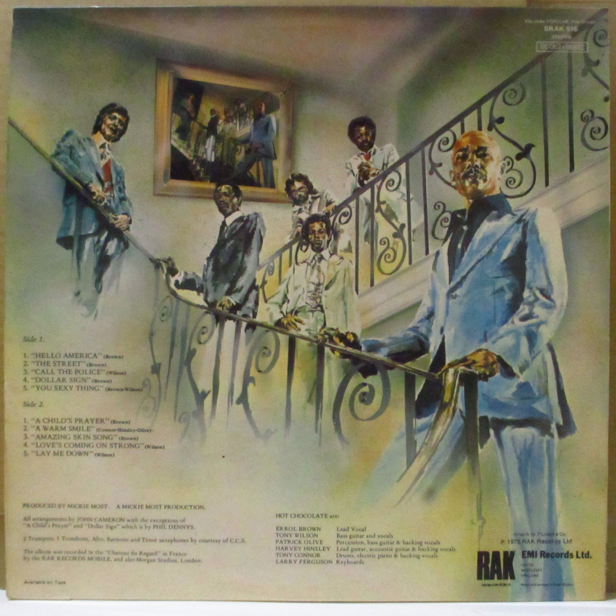 HOT CHOCOLATE (ホット・チョコレート)  - Hot Chocolate (UK '75 オリジナル・ステレオ LP/両面コーティング・ジャケ)名作セカンド・アルバム