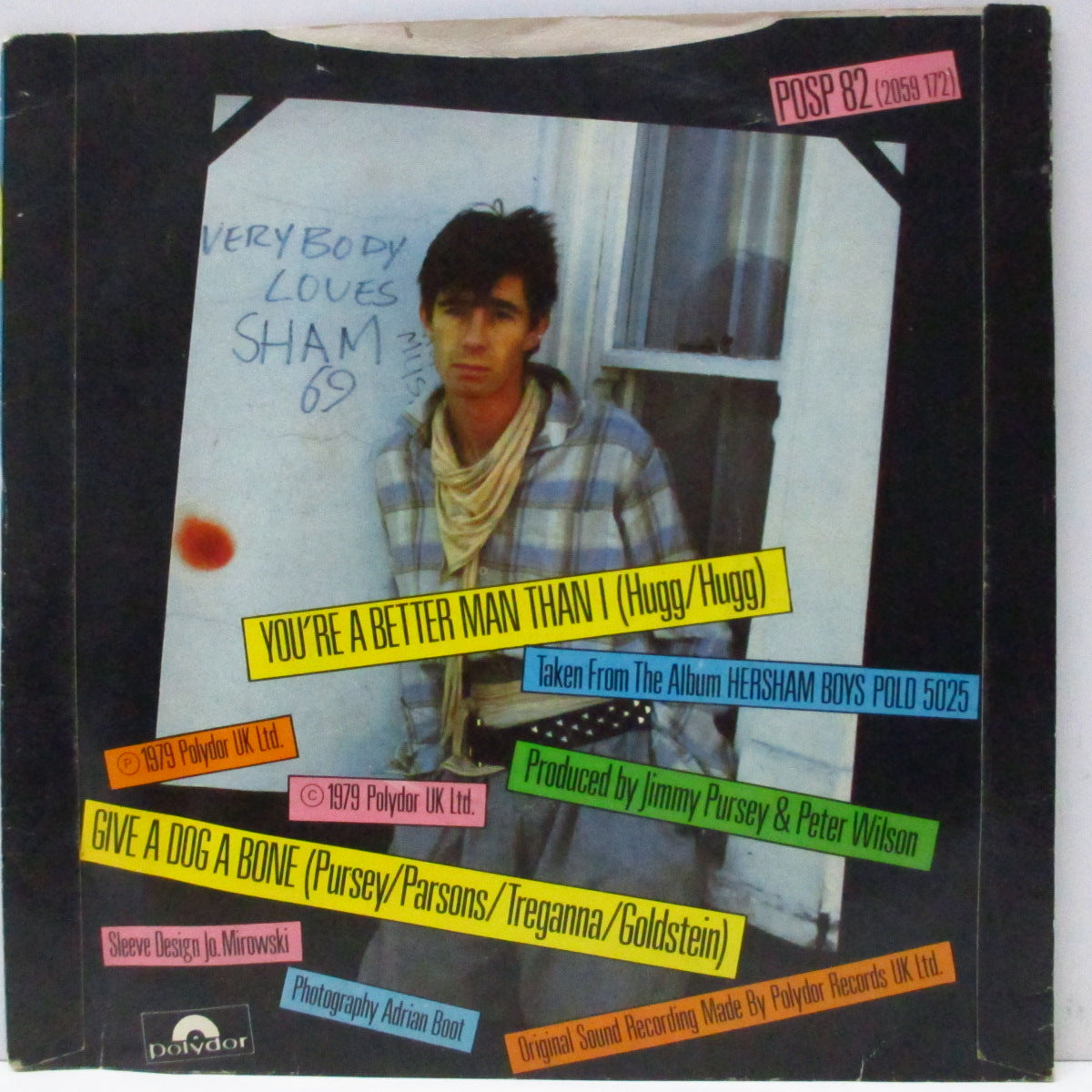 SHAM 69 (シャム 69)  - You’re A Better Man Than I (UK オリジナル 7"/光沢固紙折り返しジャケ)