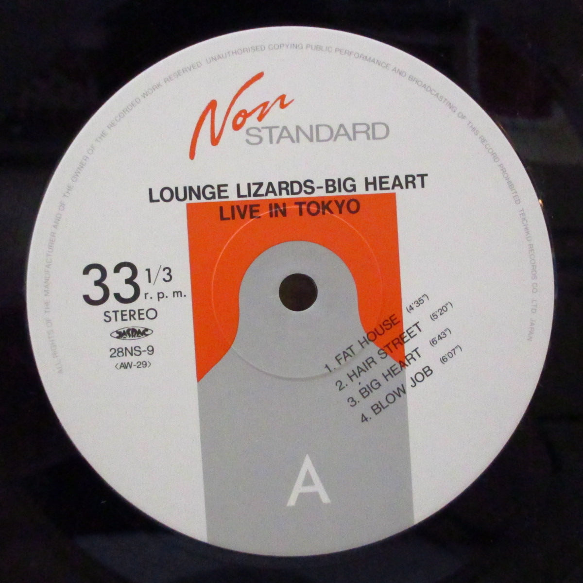 LOUNGE LIZARDS, THE (ザ・ラウンジ・リザーズ)  - Big Heart (Japan オリジナル LP+ソフト紙インサート) '86年ライブアルバム