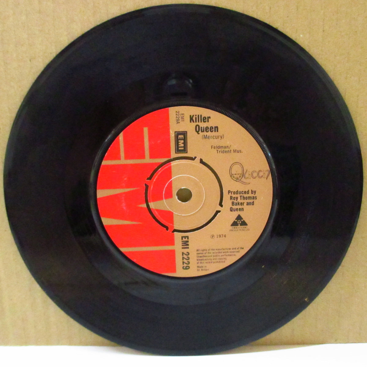 QUEEN (クイーン)  - Killer Queen (UK '74 オリジナル「ブラウン紙ラベ・ラウンドセンター」 7インチ)