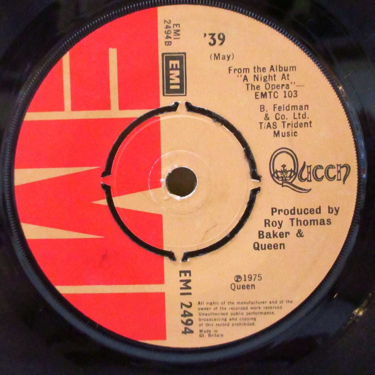 QUEEN (クイーン)  - You're My Best Friend (UK '76 オリジナル「ブラウン紙ラベ・ラウンドセンター」 7インチ+EMIカンパニースリーブ)