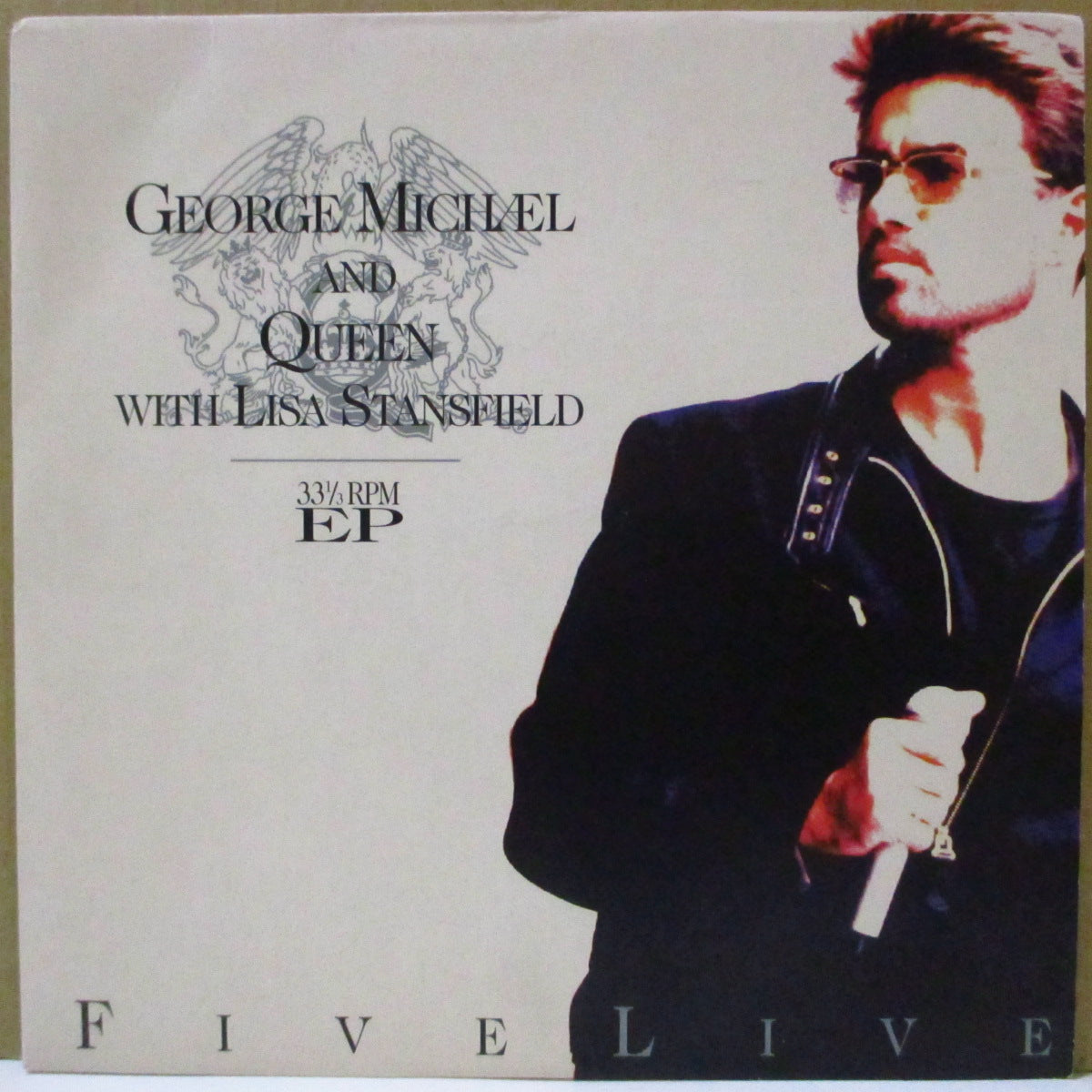 GEORGE MICHAEL & QUEEN with LISA STANSFIELD (ジョージ・マイケル & クイーン & リサ・スタンスフィールド)  - Five Live (UK '93 オリジナル4曲入り 7インチ+光沢固紙ジャケ)