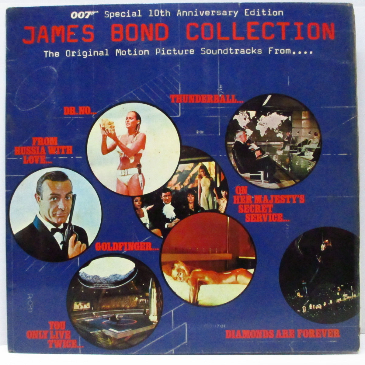 O.S.T. (映画『007（ダブルオーセブン）』シリーズのサントラ盤！)  - 007 / James Bond Collection (UK オリジナル 2xLP/綴じ込みブックレット付き表面コーティング見開ジャケ)