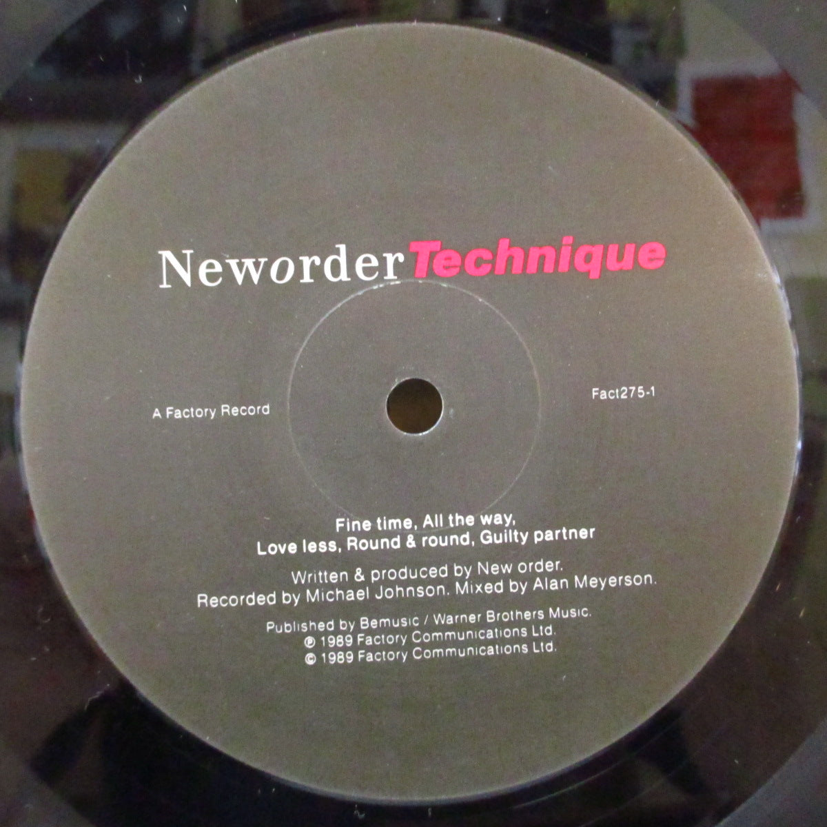 NEW ORDER (ニュー・オーダー)  - Technique (UK オリジナル LP+光沢ソフト紙インナー) '89年5thアルバム