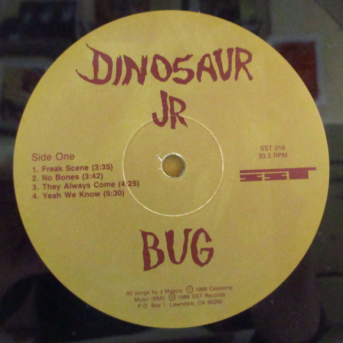 DINOSAUR Jr. (ダイナソーJr.)  - Bug (US 初回SST社「黒盤」オリジナル LP) '88年3rdアルバム