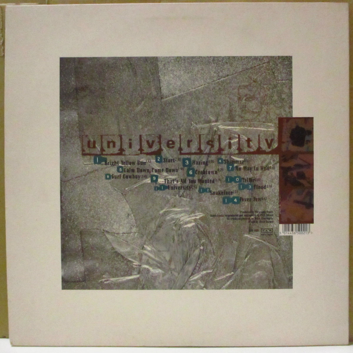THROWING MUSES (スローイング・ミュージズ)  - University (UK '95 オリジナル LP+固紙インナー) 6thアルバム