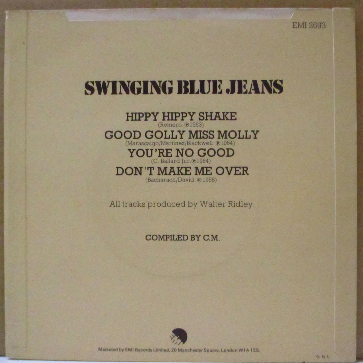 SWINGING BLUE JEANS (スウィンギン・ブルージーンズ)  - Hippy Hippy Shake +3 (UK '77 再発4曲入り 7インチEP+光沢固紙折り返しジャケ)