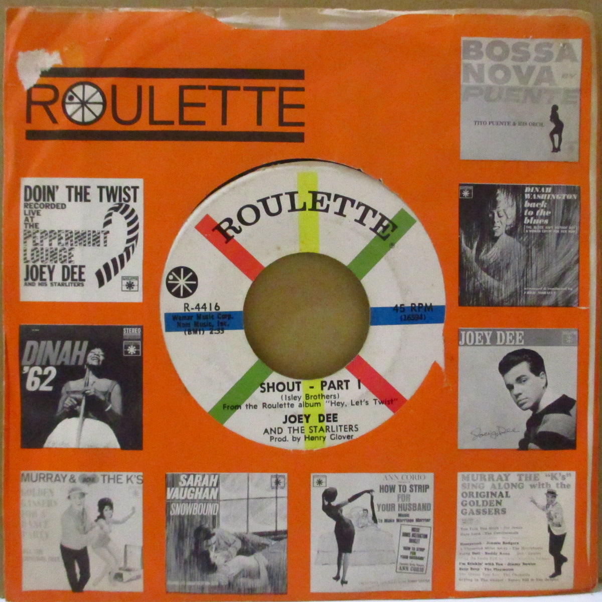 JOEY DEE & THE STARLITERS (ジョーイ・ディー ＆ ザ・スターライターズ)  - Shout (Part.1&2) (US オリジナル 7インチ+カンパニースリーブ)