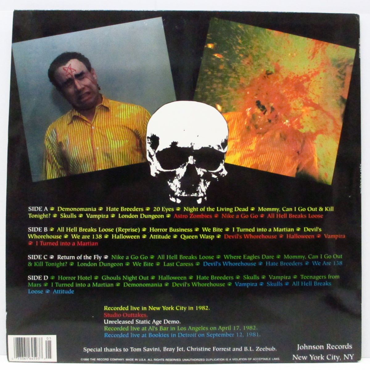 MISFITS (ミスフィッツ)  - Eyes To Despise (US 限定 2xLP) ライブ＆スタジオアウトテイク !