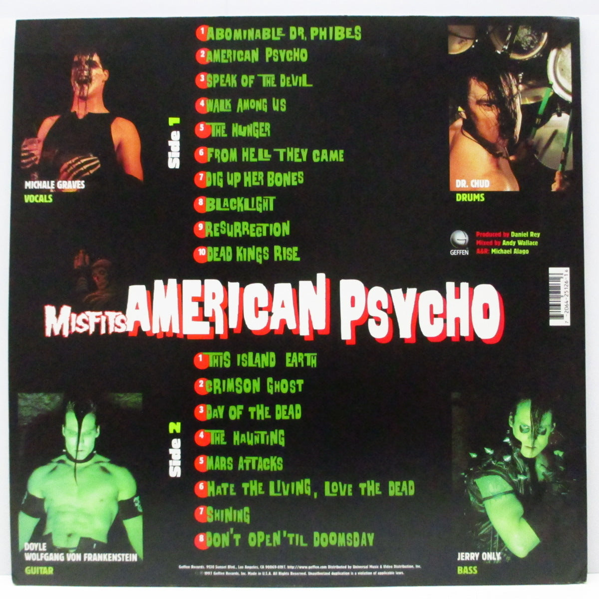 MISFITS (ミスフィッツ)  - American Psycho (US '97 初回限定「220g」LP+インナー) '97年再結成第一弾！