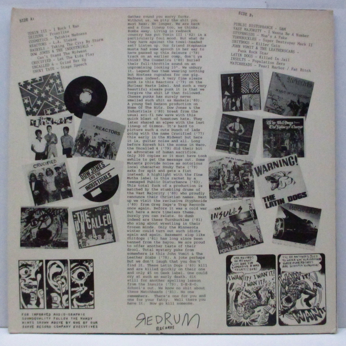 V.A. ('77-'82年レアUSパンク・コンピ)  - Killed By Death #8½  (US 初回限定「黄ラベ」LP/1,000枚限定「白黒」ジャケ）