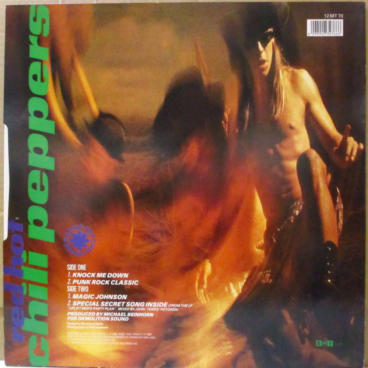 RED HOT CHILI PEPPERS (レッド・ホット・チリ・ペッパーズ)  - Knock Me Down +3 (UK オリジナル 4曲入り 12インチ) '89年シングル