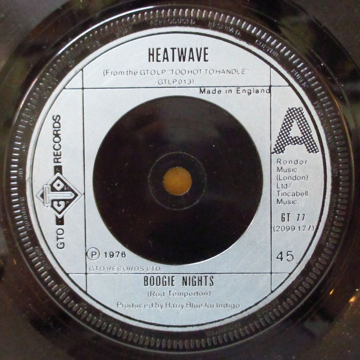 HEATWAVE (ヒートウェーブ)  - Boogie Nights (UK '76 オリジナル7インチ)ファンキーディスコ・クラシック！