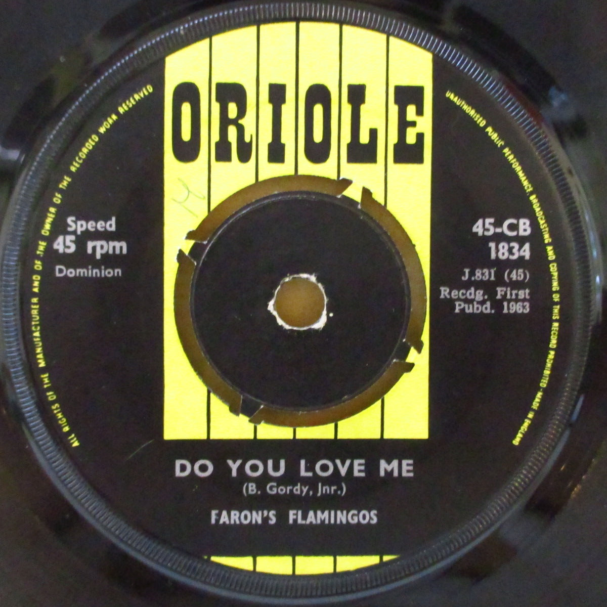 FARON'S FLAMINGOS (ファロンズ・フラミンゴス)  - Do You Love Me (UK '63 オリジナル 7インチ)アップテンポ・ビート・カヴァ！