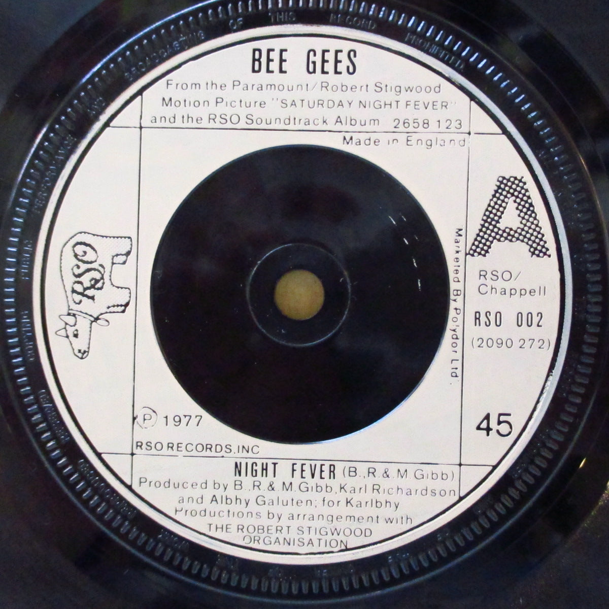 BEE GEES (ビー・ジーズ)  - Night Fever (UK '78 ジャケ付きオリジナル 7インチ) ディスコ・クラシック！