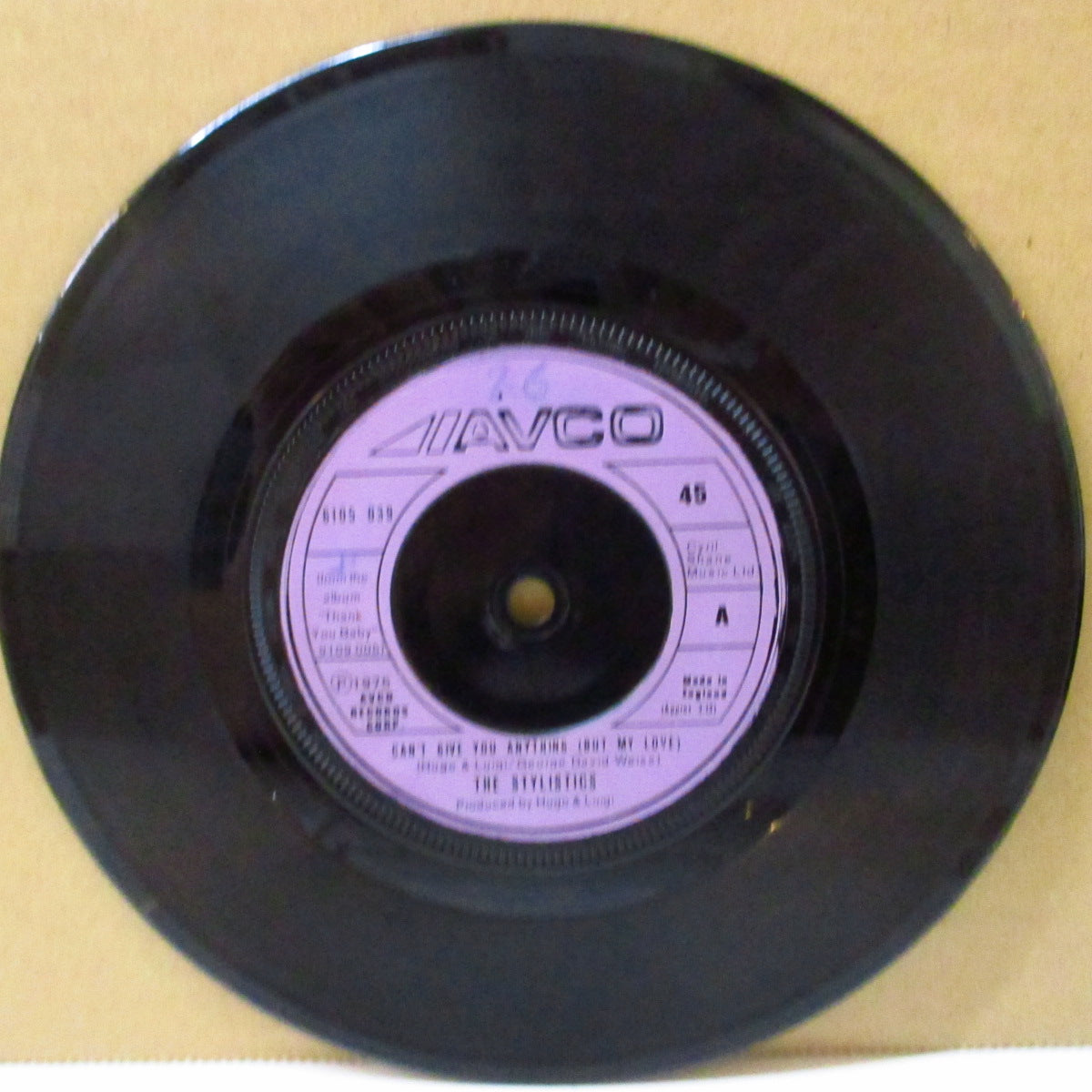 STYLISTICS, THE (ザ・スタイリスティックス)  - Can't Give You Anything (But My Love) (UK '75 オリジナル 7インチ)甘茶ディスコ名曲！