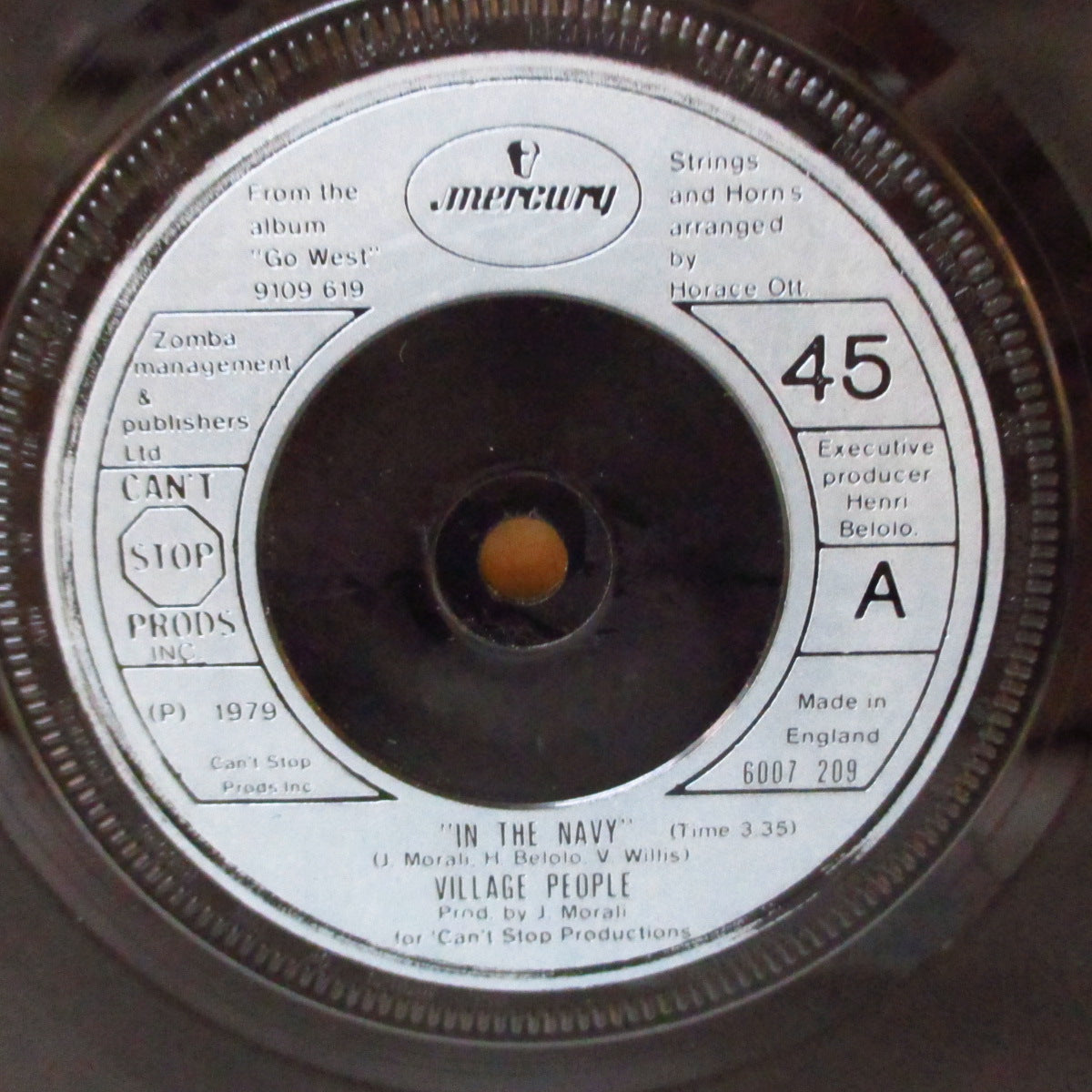 VILLAGE PEOPLE (ヴィレッジ・ピープル)  - In The Navy (UK '79 オリジナル「小穴の青プラスチック・ラベ ver 」7インチ)ディスコ・クラシック！