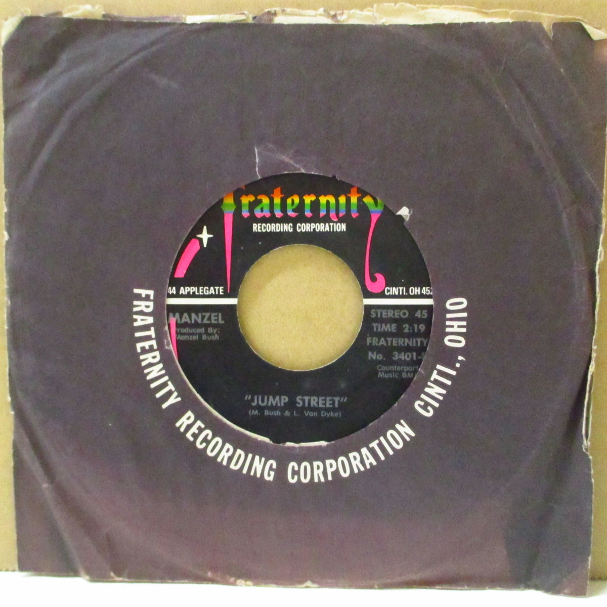 MANZEL (マンゼル)  - Space Funk / Jump Street (US オリジナル「黒ラベ ver」7インチ+カンパニースリーブ)鬼レア、フュージョン系ファンク名曲！
