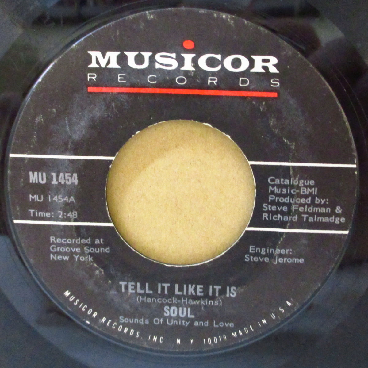 SOUL = S.O.U.L.= Sounds Of Unity And Love (サウンズ・オブ・ユニティ・アンド・ラブ)  - Tell It Like It Is / Burning Spear (US '71オリジナル 7インチ)激レア、ファンキーポップ！