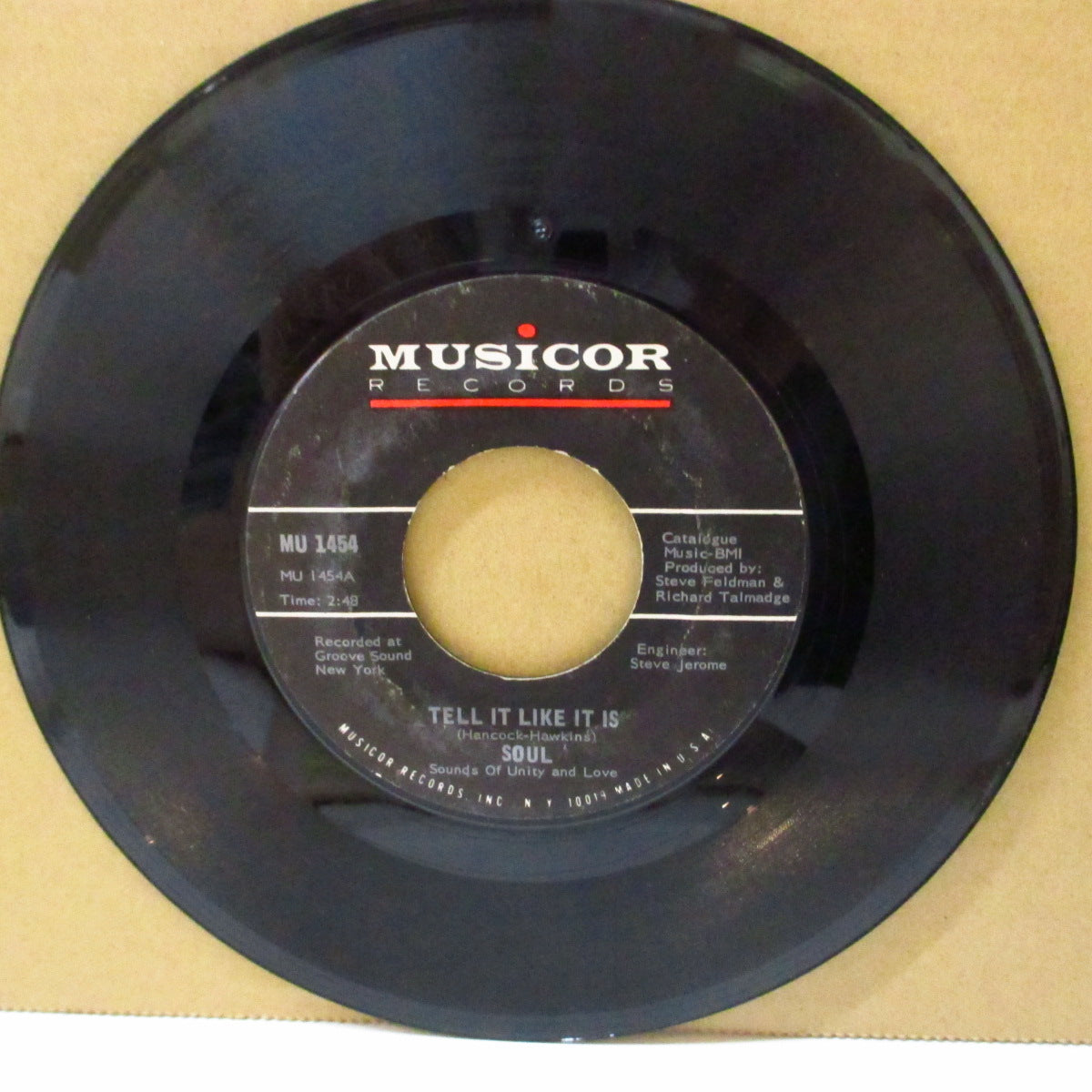 SOUL = S.O.U.L.= Sounds Of Unity And Love (サウンズ・オブ・ユニティ・アンド・ラブ)  - Tell It Like It Is / Burning Spear (US '71オリジナル 7インチ)激レア、ファンキーポップ！