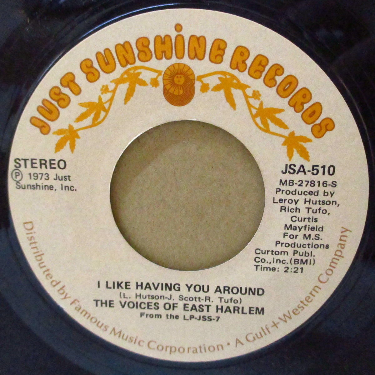 VOICE OF EAST HARLEM, THE (ザ・ヴォイス・オブ・イースト・ハーレム)  - Cashing In (US '71オリジナル 7インチ)激レア、ファンキーポップ！