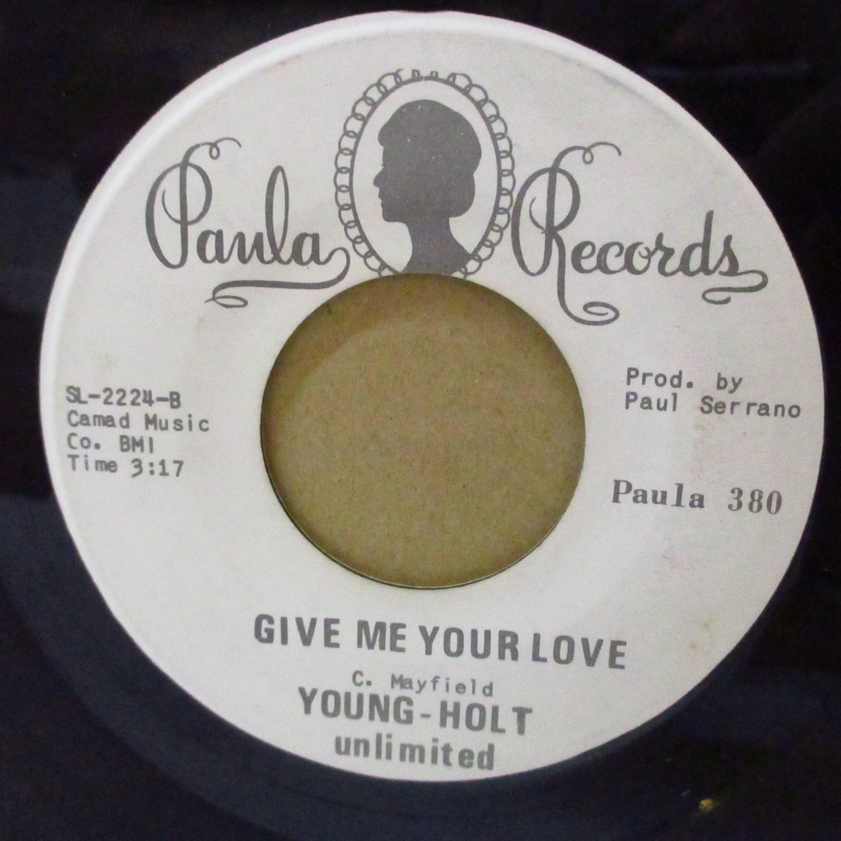 YOUNG HOLT UNLIMITED (ヤング・ホルト・アンリミテッド)  - Super Fly / Give Me Your Love (US '73 プロモ・白ラベ 7インチ)カーティス・メイフィールド名曲のファンキーラテンソウル調インスト・カヴァ！