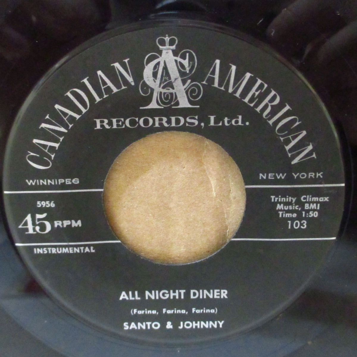 SANTO & JOHNNY (サント＆ジョニー)  - Sleep Walk / All Night Diner (US '59 オリジナル 7インチ)NYスティール・ギター・デュオ哀愁美メロ大名曲！