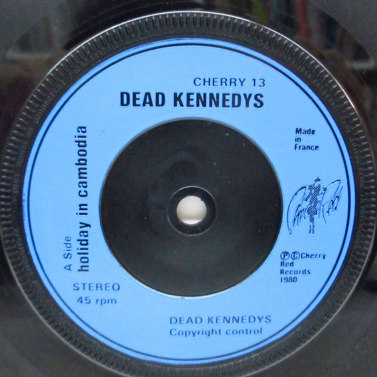 DEAD KENNEDYS (デッド・ケネディーズ)  - Holiday In Cambodia (UK '80 再発「青プラスチックラベ」7"/飛行機ジャケ)