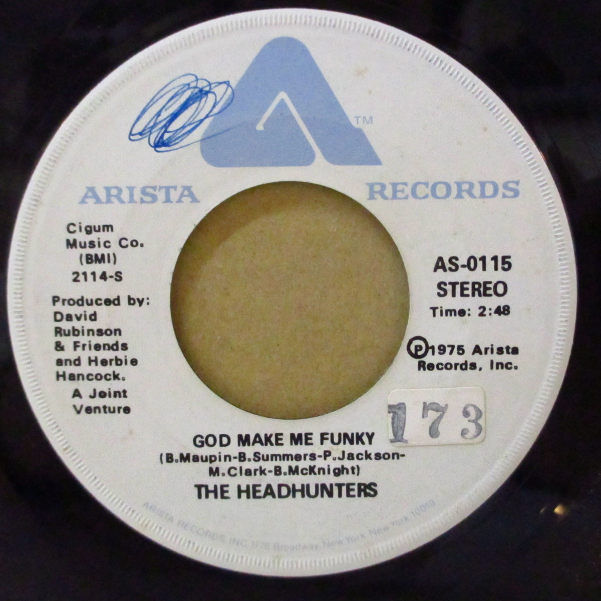 HEADHUNTERS, THE (ザ・ヘッドハンターズ)  - God Make Me Funky (US オリジナル 7インチ)ラップのサンプリングネタ、ハービー・ハンコックFUNK名曲！