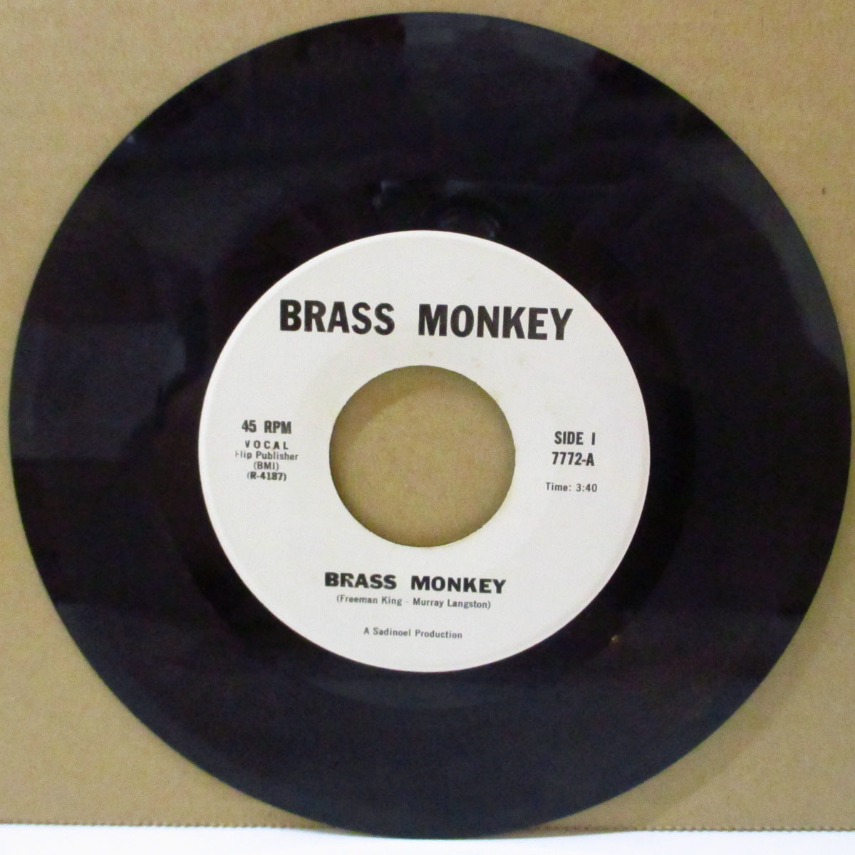 BRASS MONKEY (ブラス・モンキー)  - Brass Monkey (US '72 オリジナル 7インチ)ファンキーポップ！