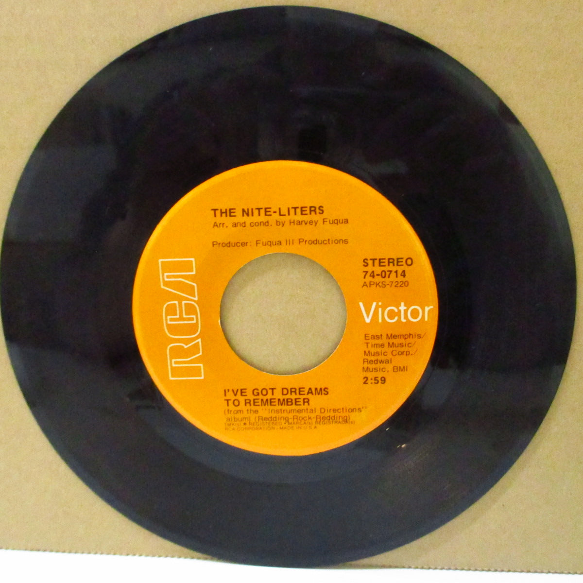 NITE-LITERS, THE (ナイト・リッターズ)  - I've Got Dreams To Remember (US '71 オリジナル 7インチ)オーティス・レディング'名曲のファンキーカヴァ！