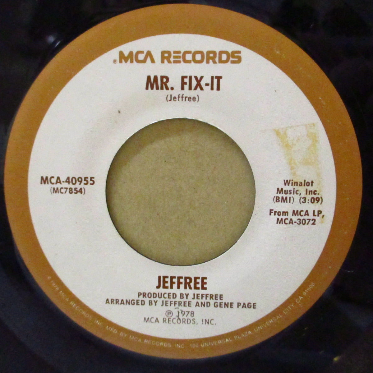 JEFFREE = Jeff Perry (ジェフ・ペリー)  - Mr. Fix-It / Take My Love (US '78 オリジナル 7インチ)美メロAORフリーソウル名曲！