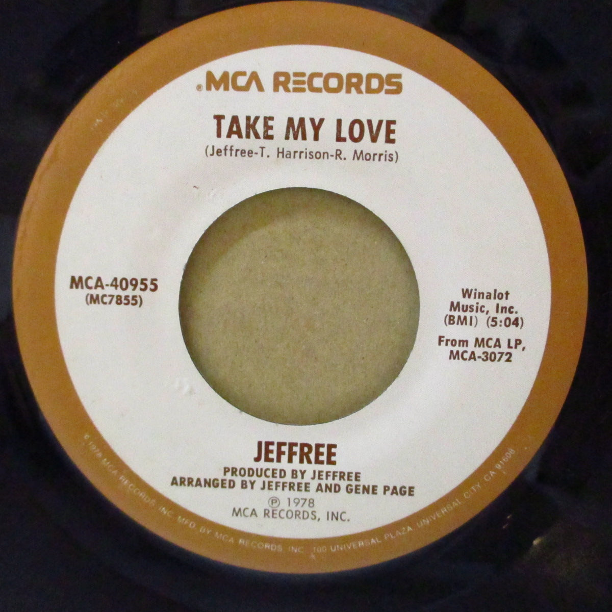 JEFFREE = Jeff Perry (ジェフ・ペリー)  - Mr. Fix-It / Take My Love (US '78 オリジナル 7インチ)美メロAORフリーソウル名曲！