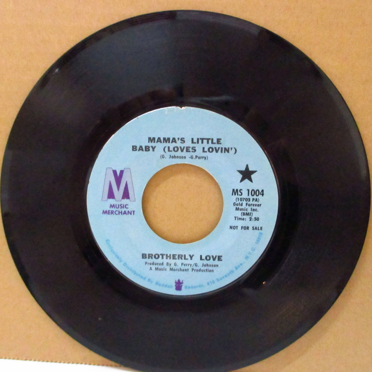 BROTHERLY LOVE (ブラザーリー・ラブ)  - Mama's Little Baby (Loves Lovin') (US '72 プロモ・両面同曲 7インチ)ジャクソン5の親戚5人兄弟、ファンキーポップ！