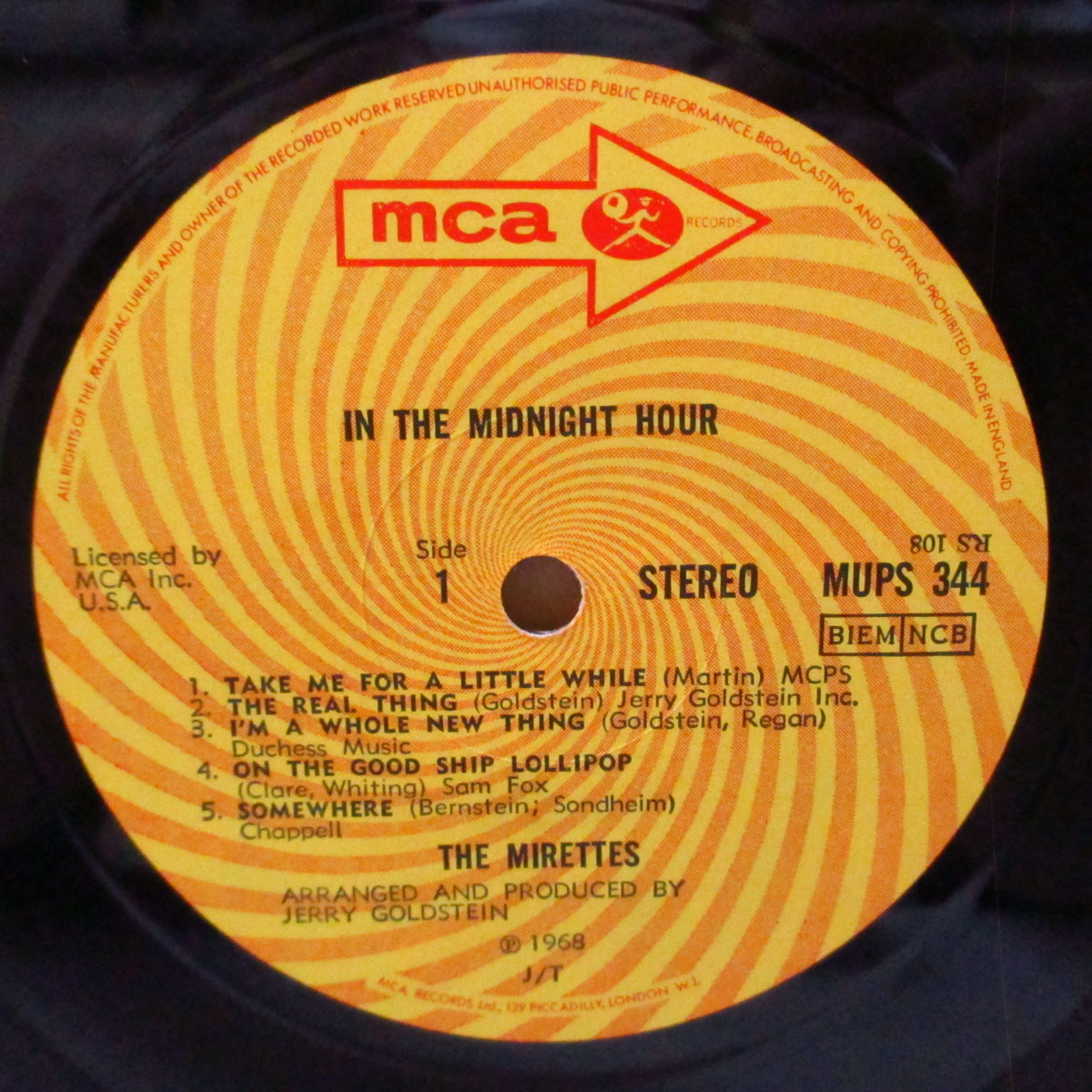MIRETTES (ザ・ミレッツ)  - In The Midnight Hour (UK '68 オリジナル・ステレオ LP/表面コーティングジャケ)アイケッツの後身、'68年デビューアルバム