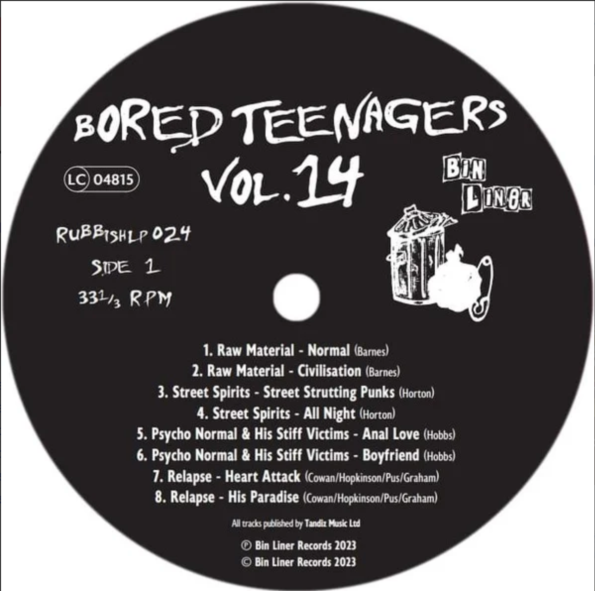 V.A. (レアUKパンク・コンピ）- Bored Teenagers Vol.14 (UK 500枚限定プレス LP+ブックレット / New)