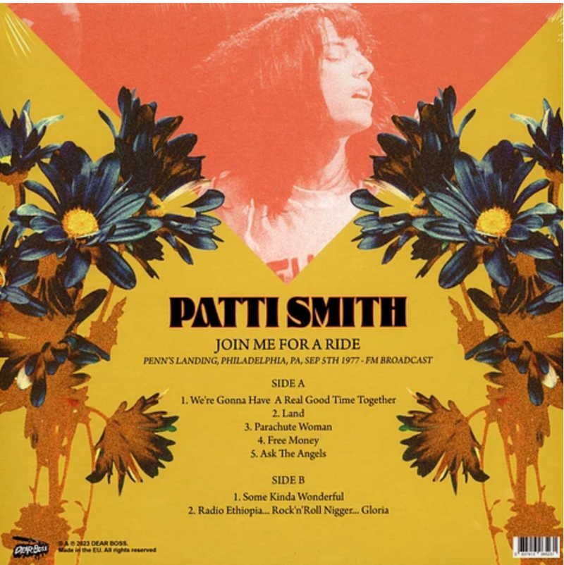 PATTI SMITH (パティ・スミス)  - Join Me For A Ride : Penn's Landing, Philadelphia, Pa., Sep 5th 1977 - FM Broadcast (EU 300枚限定ピンクヴァイナル LP/ New)