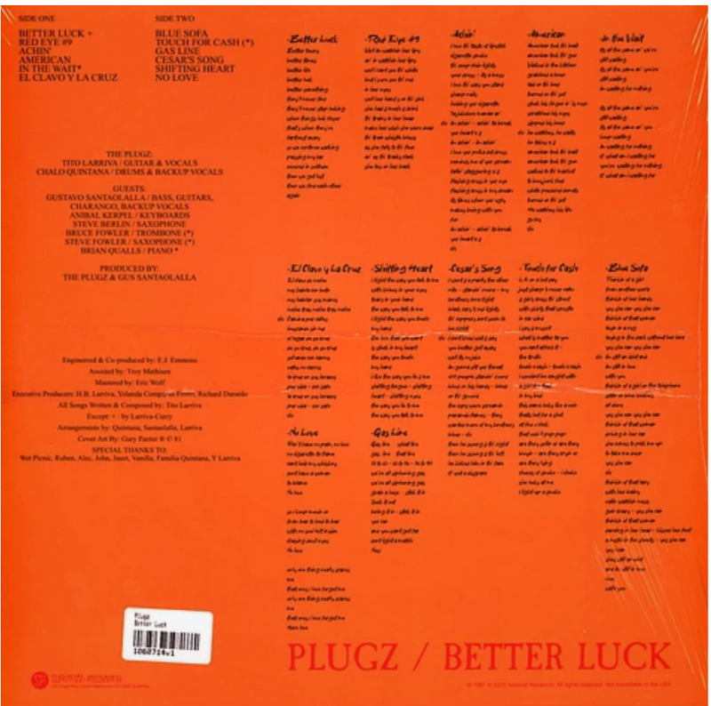 PLUGZ, THE (ザ・プラグズ)  - Better Luck (OZ 限定プレス再発 LP/ New)