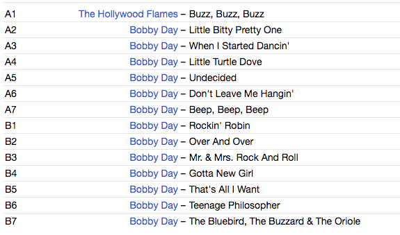 BOBBY DAY (ボビー・デイ)  - The Best Of (US '84年 Rhino オリジナル LP/廃盤 New)