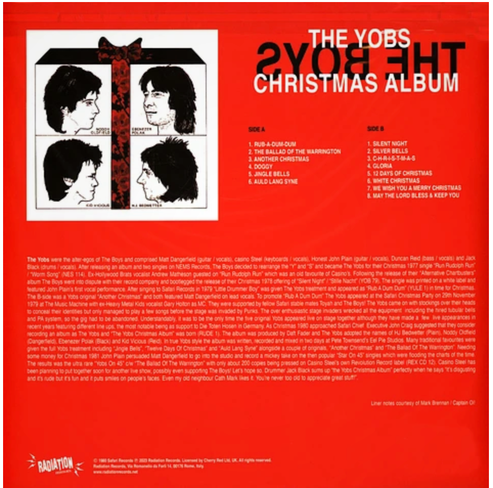 YOBS, THE (ザ・ヨブス)  - The Yobs Christmas Album (Italy 限定再発「カラーヴァイナル」LP/ New)
