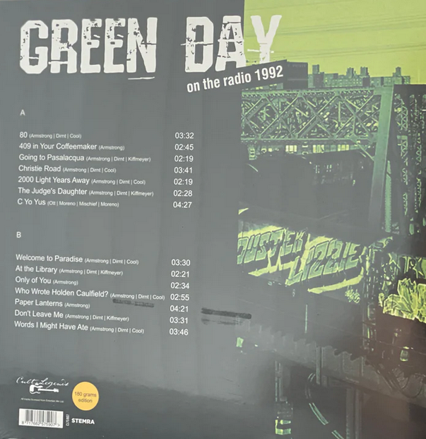 GREEN DAY (グリーン・デイ) - Best of Live On The Radio 1992 (Dutch 限定プレス LP/ New)