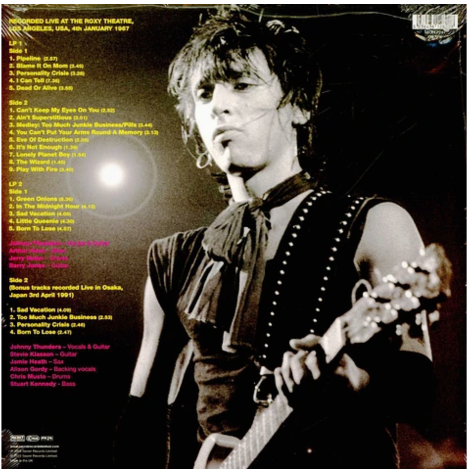 JOHNNY THUNDERS Play With Fireレコード JOHNNY THUNDERS Play With Fireレコード