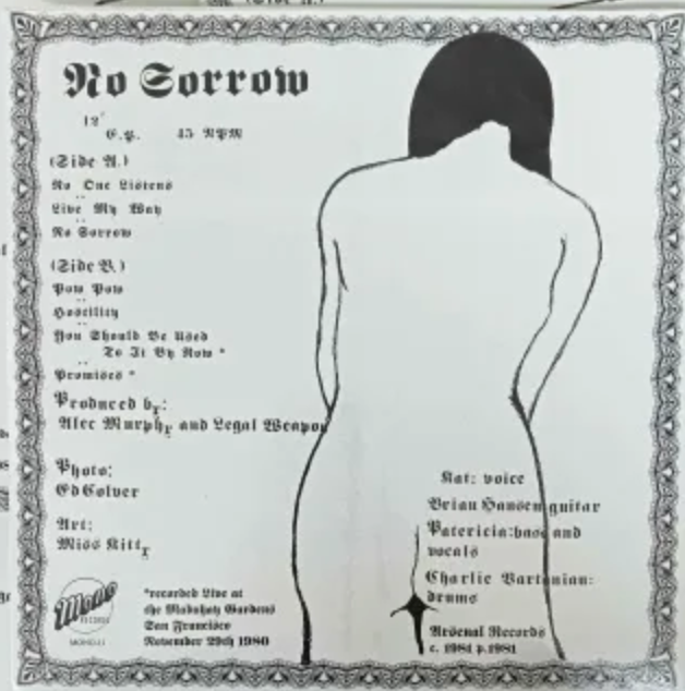 LEGAL WEAPON (リーガル・ウェポン)  - No Sorrow (US 500枚限定プレス再発 12"/ New)