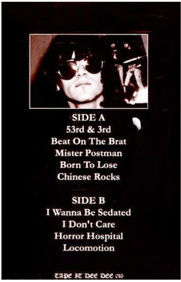 DEE DEE RAMONE  (ディー・ディー・ラモーン )  - Live at the Spa Club NYC June 2001 (US 限定プレス「カセット」/ New)