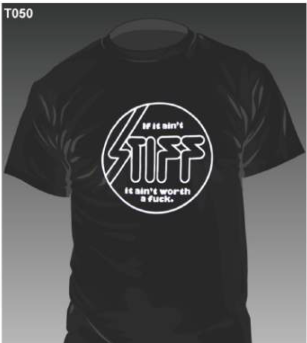 STIFF RECORDS (スティッフ・レコーズ)  - Classic Logo (限定 Tシャツ「L」サイズ）