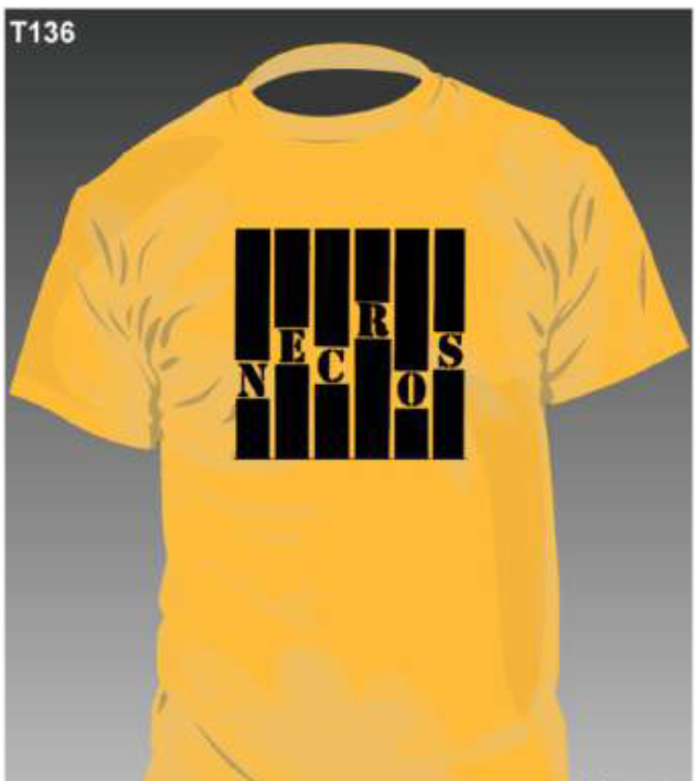 NECROS (ネクロス)  - Classic Logo Yellow  (限定 Tシャツ黄「L」サイズ）