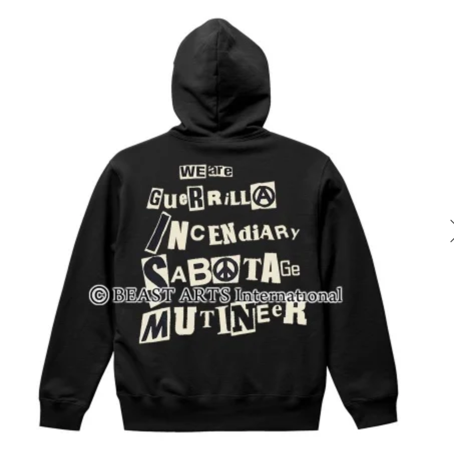 G.I.S.M. (ギズム) - Guierrilla Incendiary Hoodie Black  (Japan 限定フーディー黒/ 予約商品)